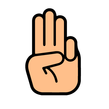 Ilustración de la seña scout