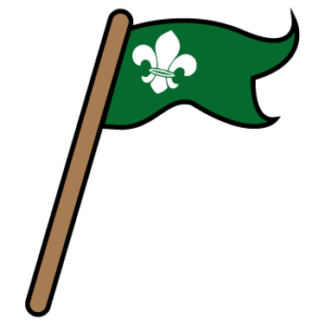 Ilustración de bordón con banderín