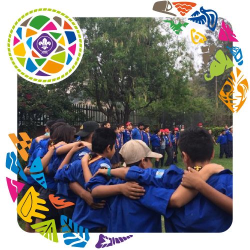 Jóvenes scout en actividad de Earth Tribe
