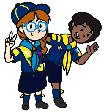 Ilustración niños lobatos scout