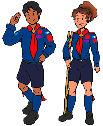 Ilustración jovenes rover scout