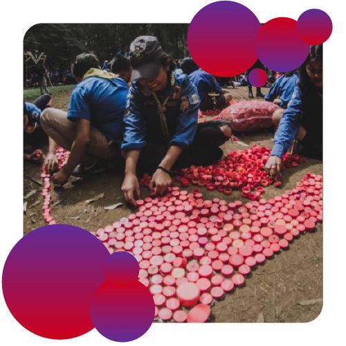 Jovenes en actividad de Scouts del mundo